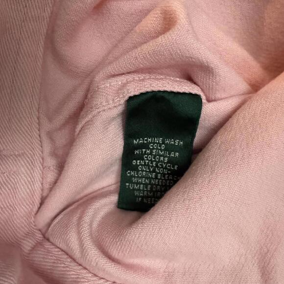 Ralph Lauren Lauren Jeans Co Pink Denim Jacket Womens Medium Classic - Picture 8 of 8